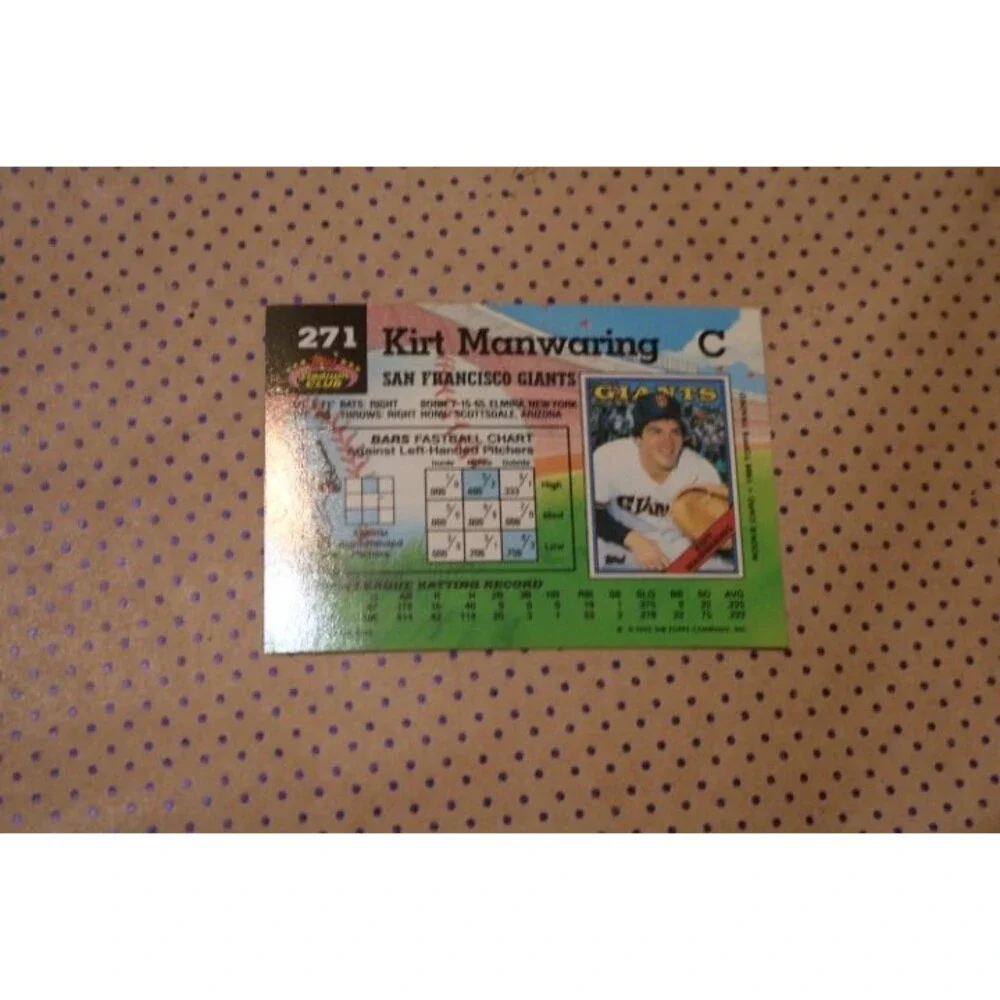 Kirt Manwaring #271 Baseball Card (1992)